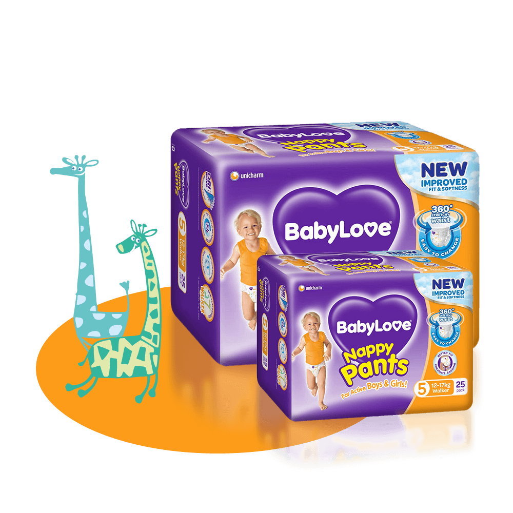 Buy BabyLove Nappy Pants Size 5 (12-17kg) 25 Pack Online at