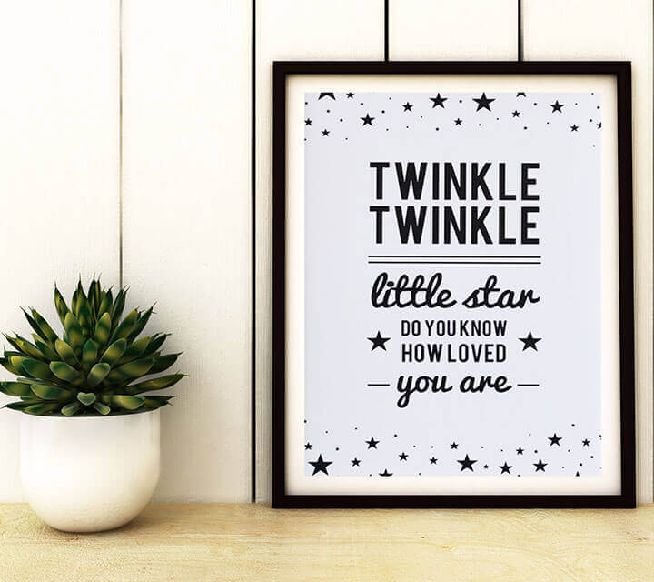 Baby Shower Decorations - Framed Quote