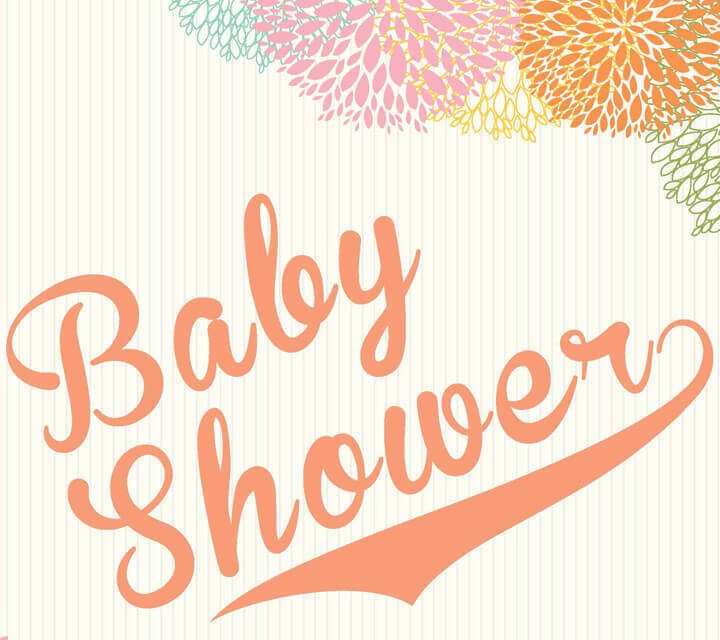 Baby Shower floral downloadable invitation