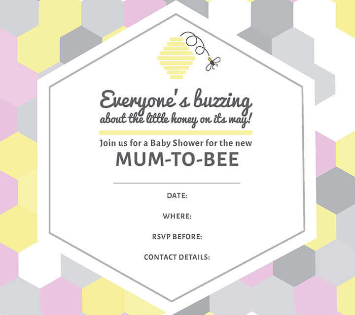 bee baby shower invitation