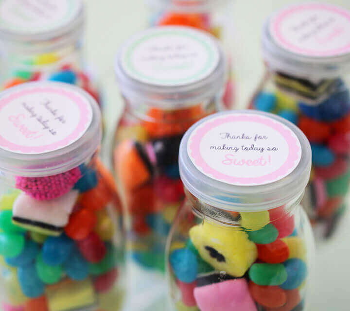 baby shower candy jars