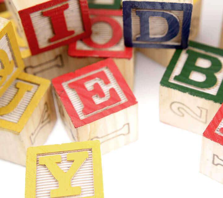 Baby Shower game ideas - Baby word building game